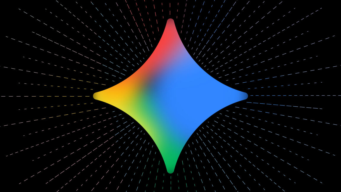 Ars Technica art: the Gemini sparkle on a black background