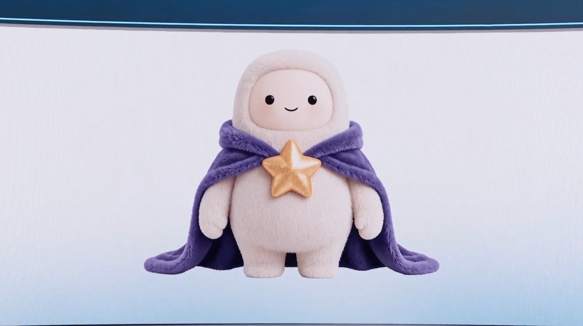Meta’s Muse avatar: a white plush character in a purple cape with a gold star